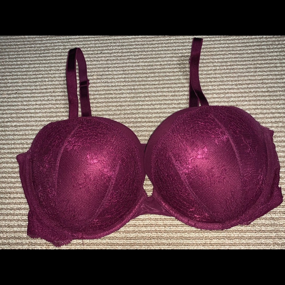 VS deep red bra